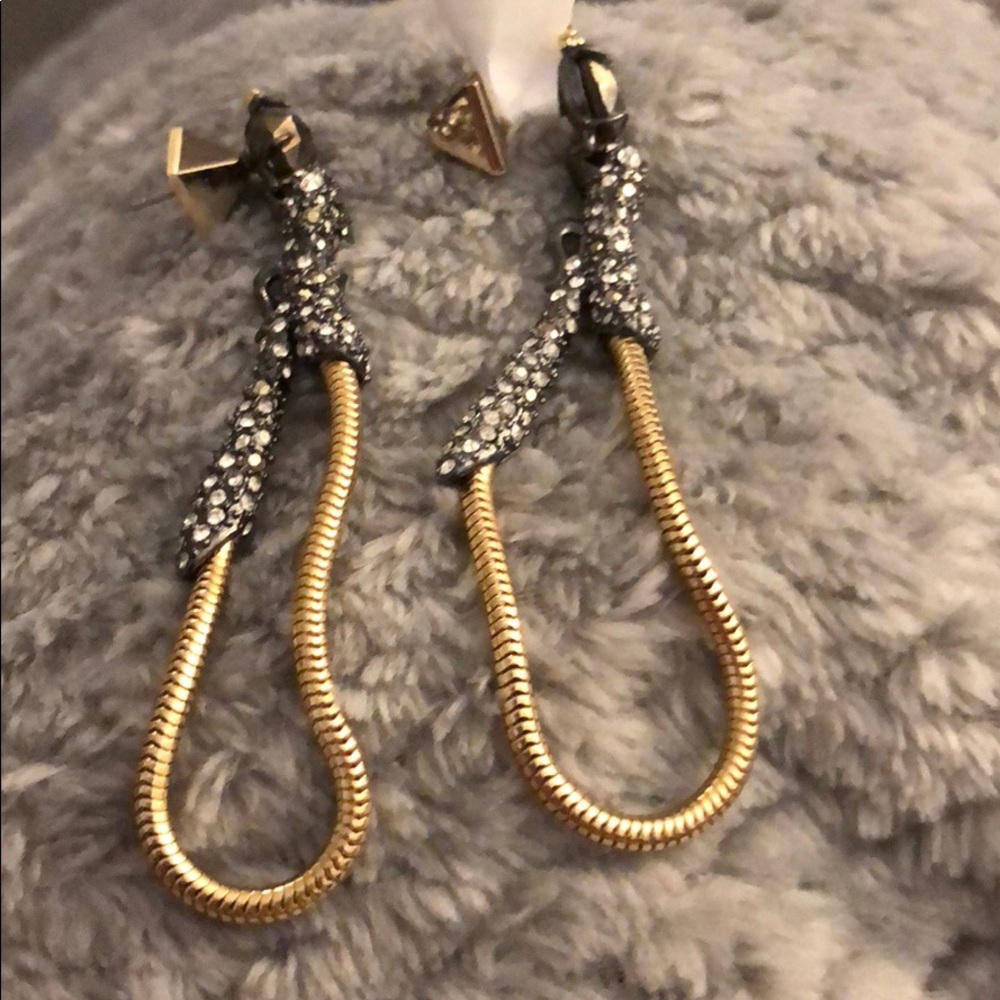 Alexis Bittar Snake Earrings w/ Swarovski Crystal